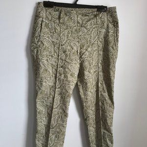 Jofit Jacquard Green Capri Shorts Sz M 8/10